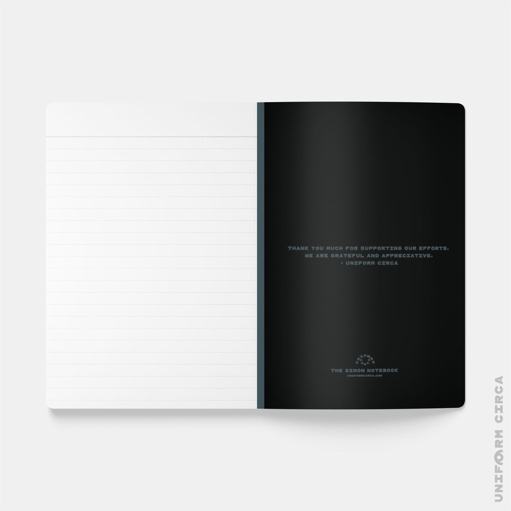 SIMON (SOFT COVER) NOTE & SKETCH JOURNAL | Black/White/Putting Green