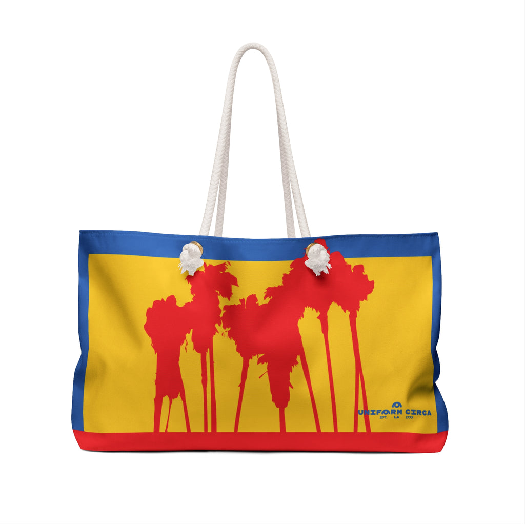 RACER MAX | RED PALMS Weekender Bag - Stylish Travel Tote, Gym Bag, Beach Bag, Personalized Gift, Spacious Weekend Accessories