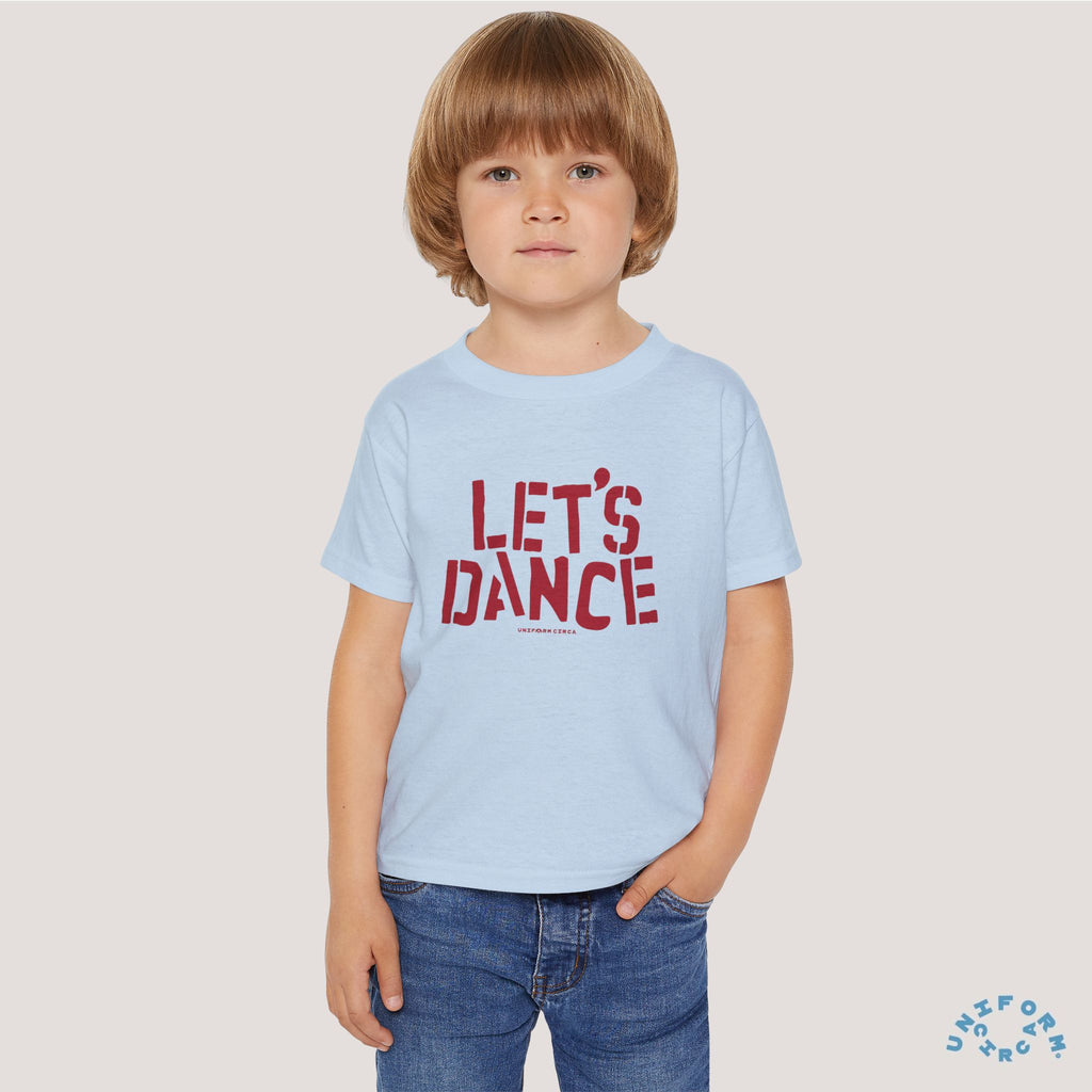Let's Dance Toddler T-Shirt - Fun Cotton Tee for Kids (Printed Red)