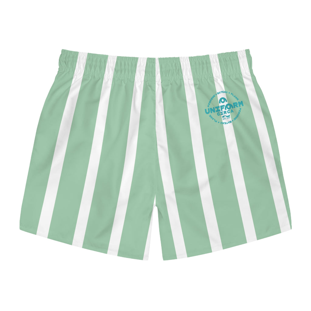 CASITA | SWIM TRUNKS | Striped Mint/White | Printed