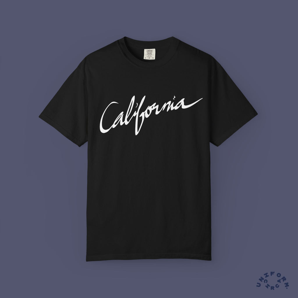 CALIFORNIA SCRIPT CREWNECK T-SHIRT | Printed