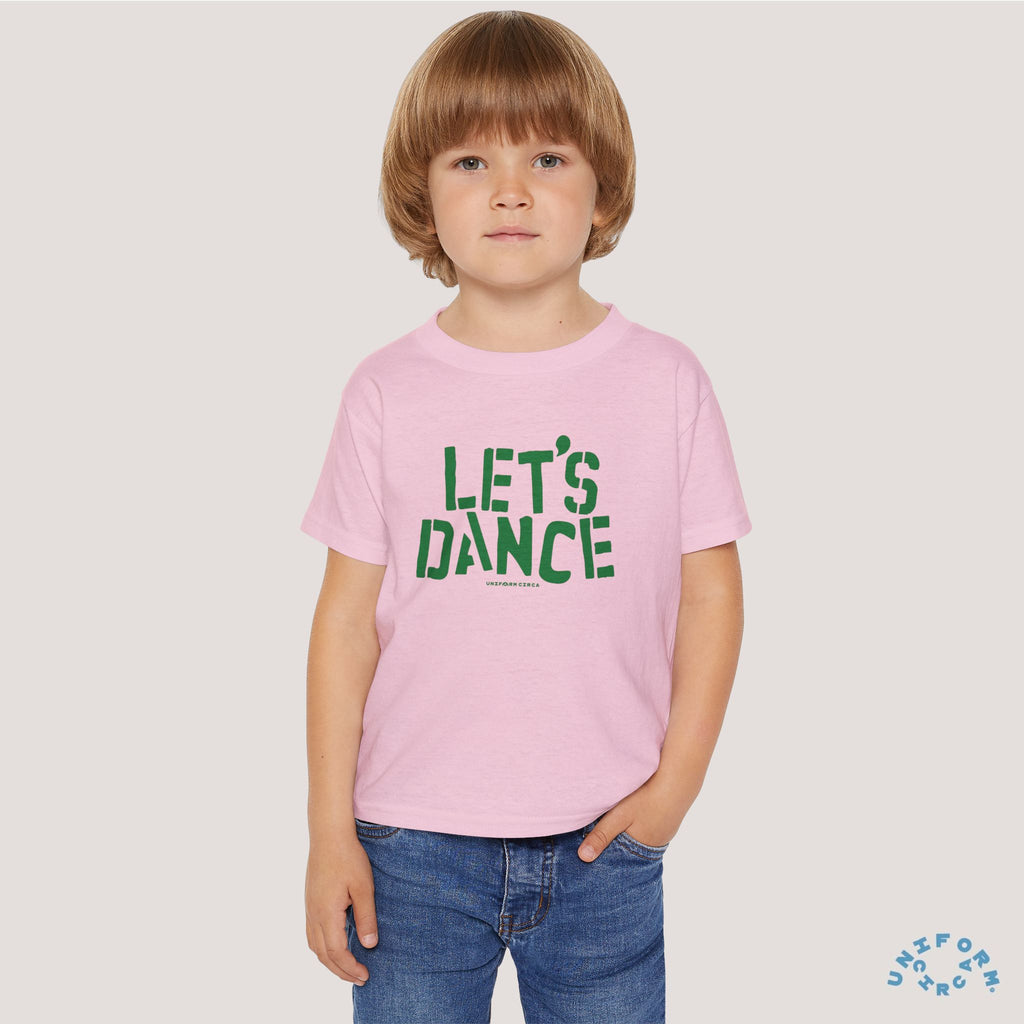 Let's Dance Toddler T-Shirt - Fun Cotton Tee for Kids (Printed Green)