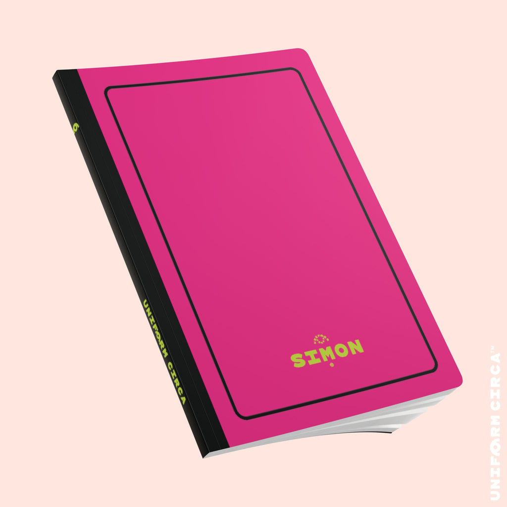 SIMON (LINED) NOTE & SKETCH JOURNAL | Hot Pink/Acid Green/Black