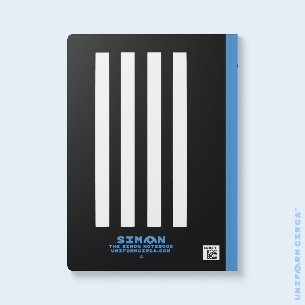 SIMON NOTE & SKETCH JOURNAL | BLACK/WHITE/BLUE (SOFT COVER)
