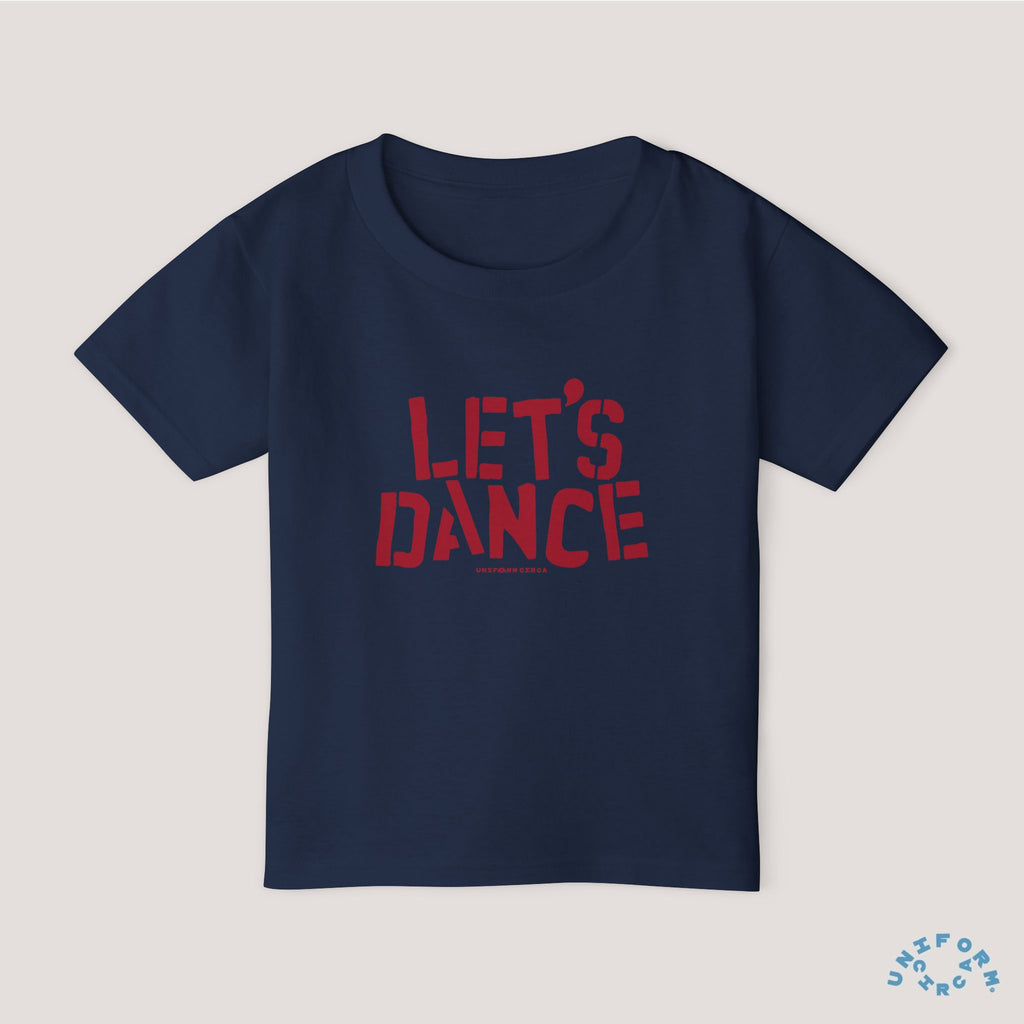 Let's Dance Toddler T-Shirt - Fun Cotton Tee for Kids (Printed Red)