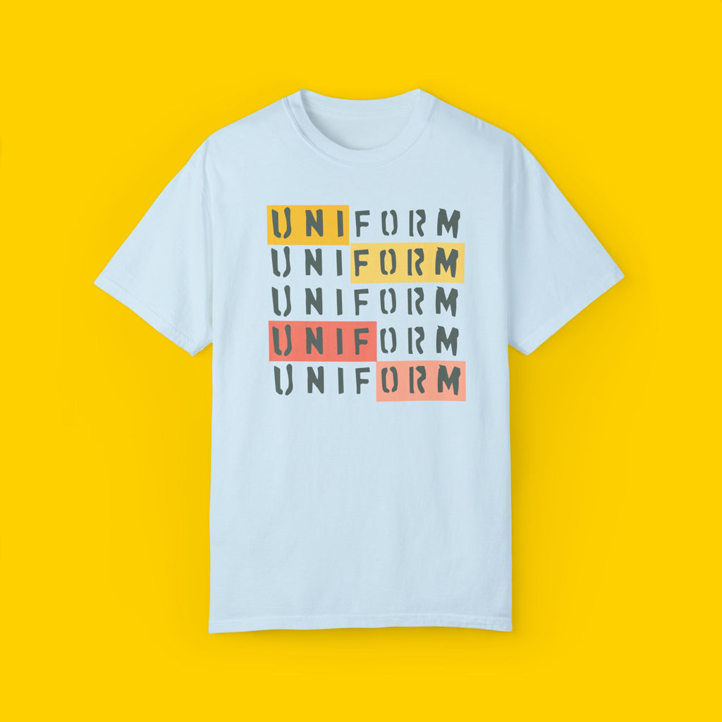 UNIFORM STACKED 1 CREWNECK T-SHIRT | Printed