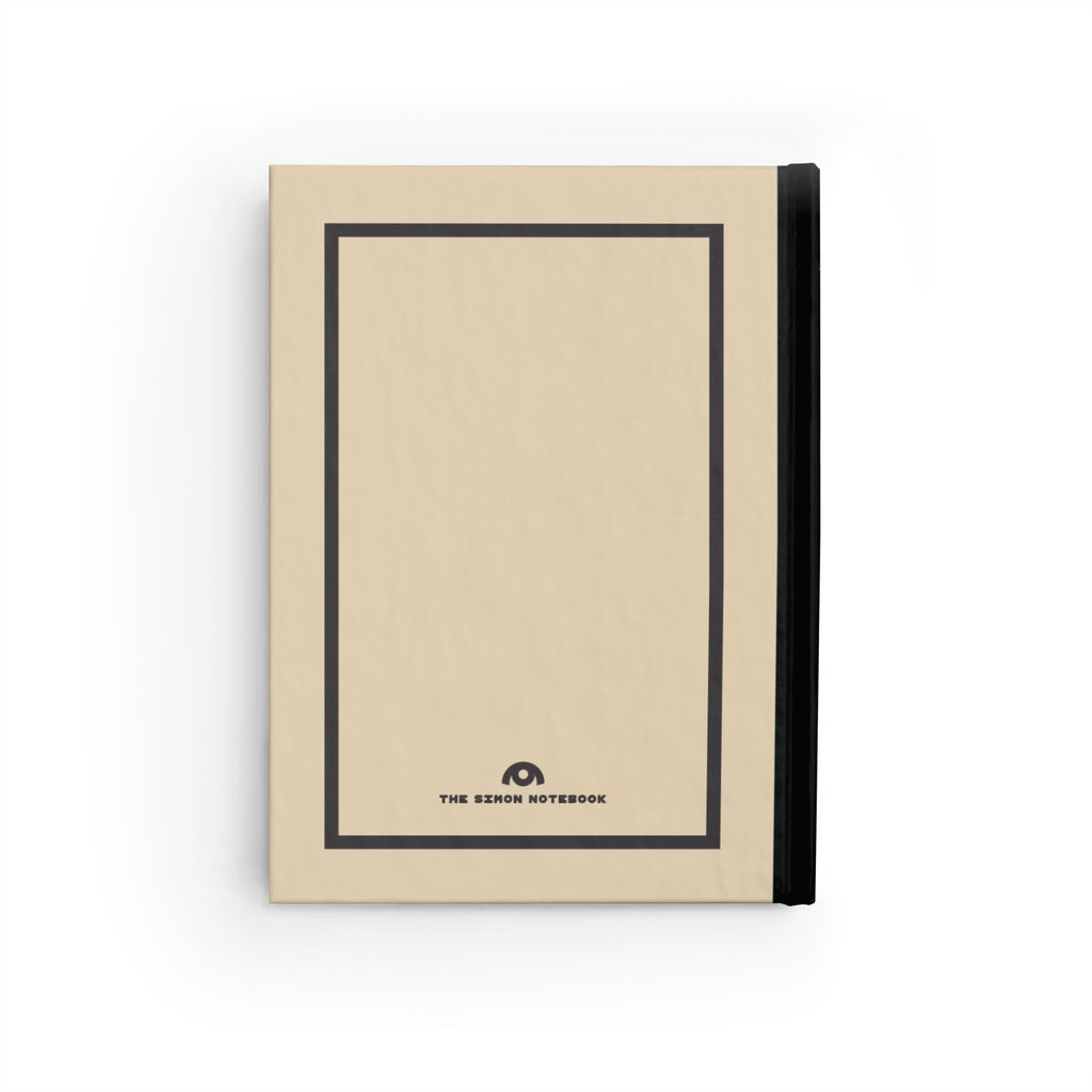 SIMON | JOURNAL & NOTEBOOK | Hardcover Blank Pages 5"x7" | Heavy Cream & Charcoal
