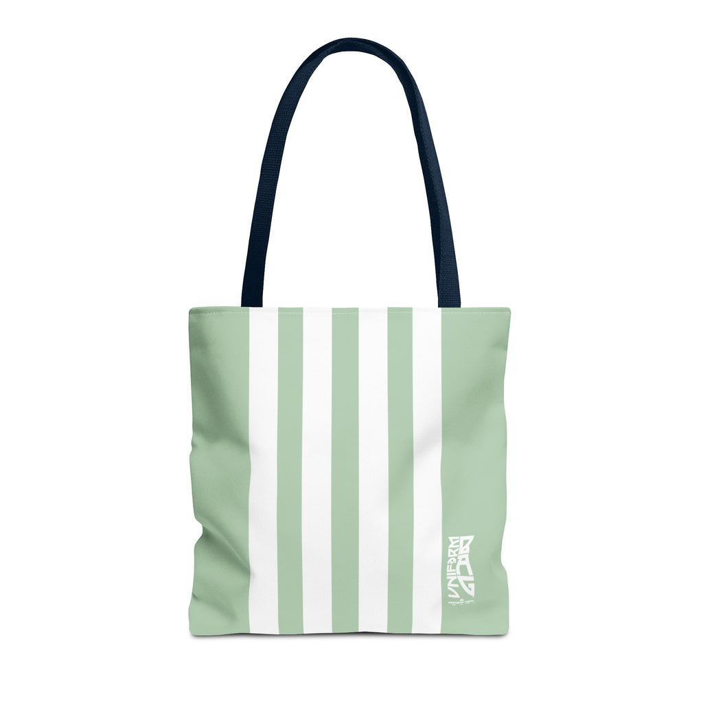 RACER JR. BAG | CUCUMBER/WHITE | Stylish Minimalist Tote Bag, Eco-Friendly Shopping Bag, Chic Carryall, Reusable Tote, Fashionable Beach Bag, Trendy Everyday Essentials