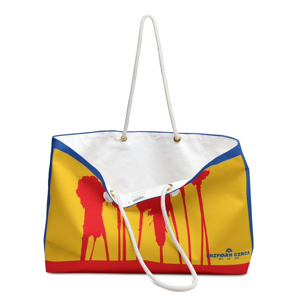 RACER MAX | RED PALMS Weekender Bag - Stylish Travel Tote, Gym Bag, Beach Bag, Personalized Gift, Spacious Weekend Accessories