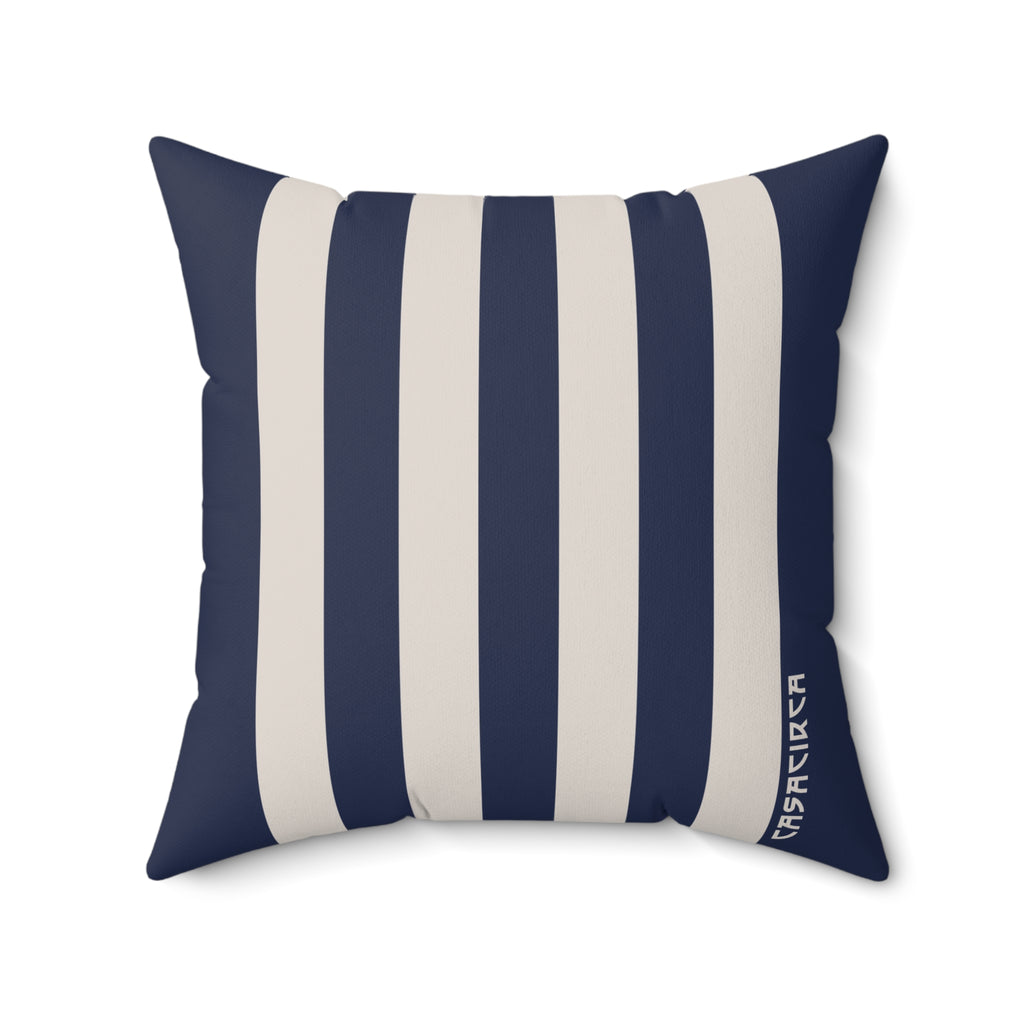 CASACIRCA | RACER PILLOW | NAVY/SILVER GREY | Stylish Faux Suede Pillow - Home Decor, Cozy Living Room, Gift Idea, Nautical Theme, Interior Design Accents