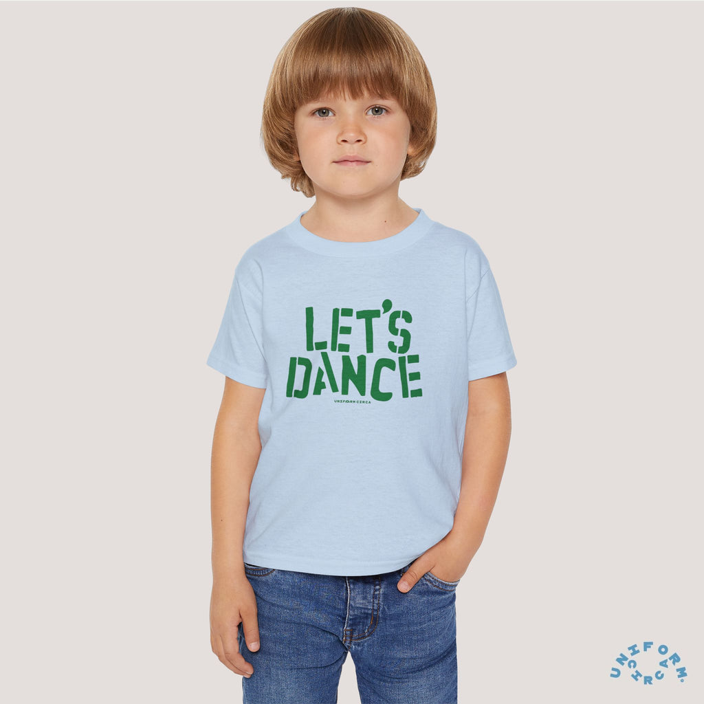 Let's Dance Toddler T-Shirt - Fun Cotton Tee for Kids (Printed Green)