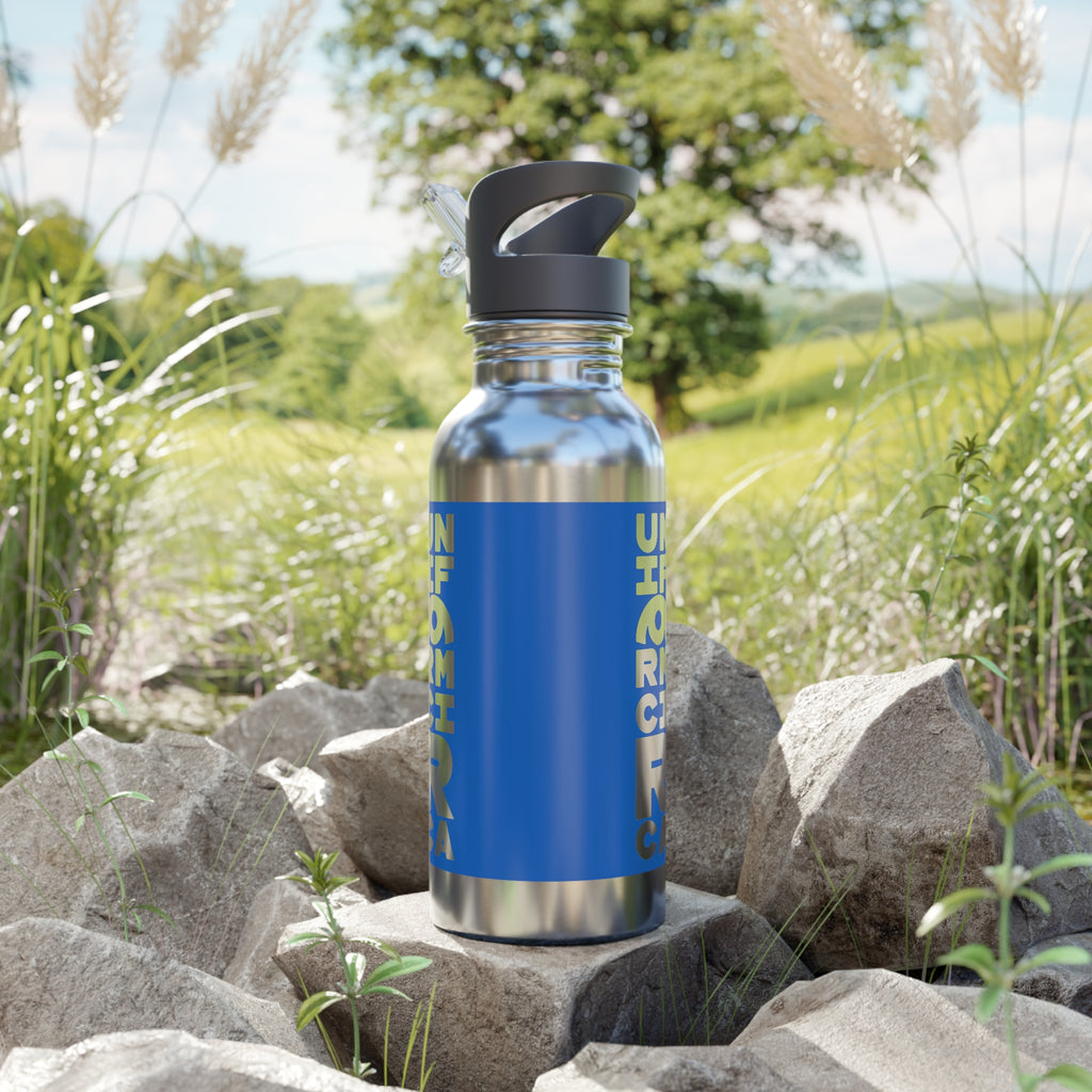 UC FULL STACK | BLUE | BPA FREE, Eco-Friendly 20oz Stainless Steel Water Bottle with Straw