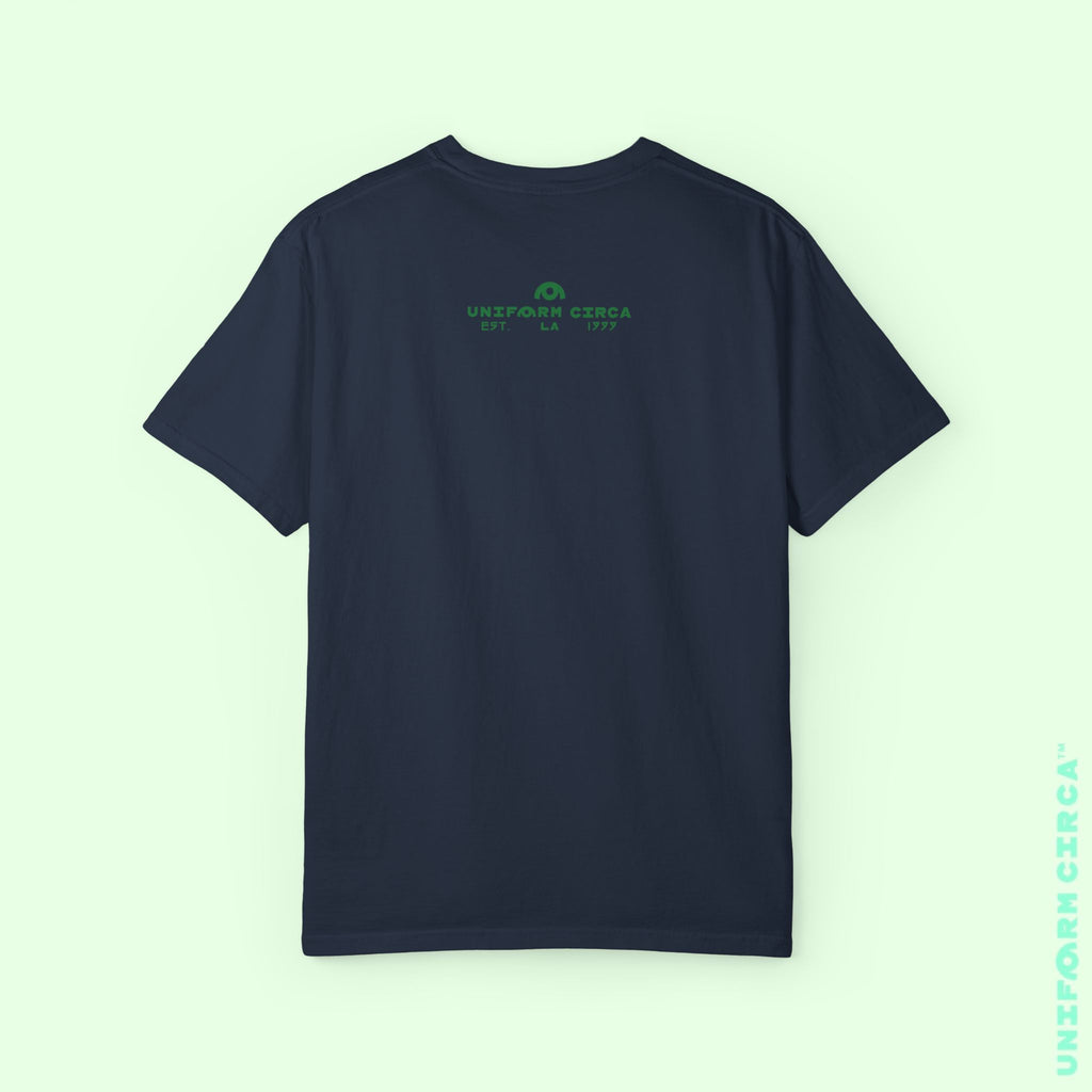 TRI-WAVE GREENS | Crewneck T-Shirt | Printed Unisex Garment-Dyed Graphic Tee