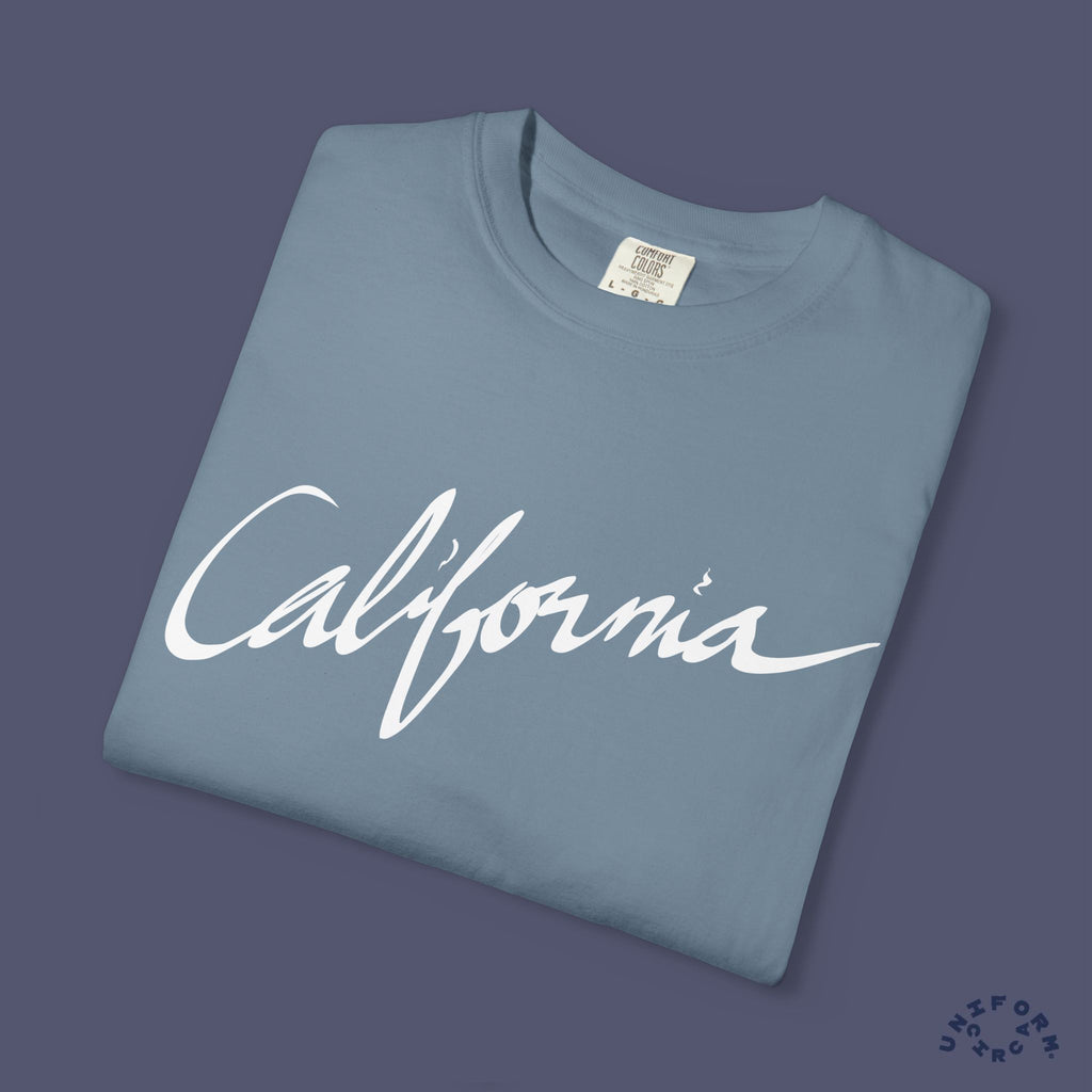 CALIFORNIA SCRIPT CREWNECK T-SHIRT | Printed