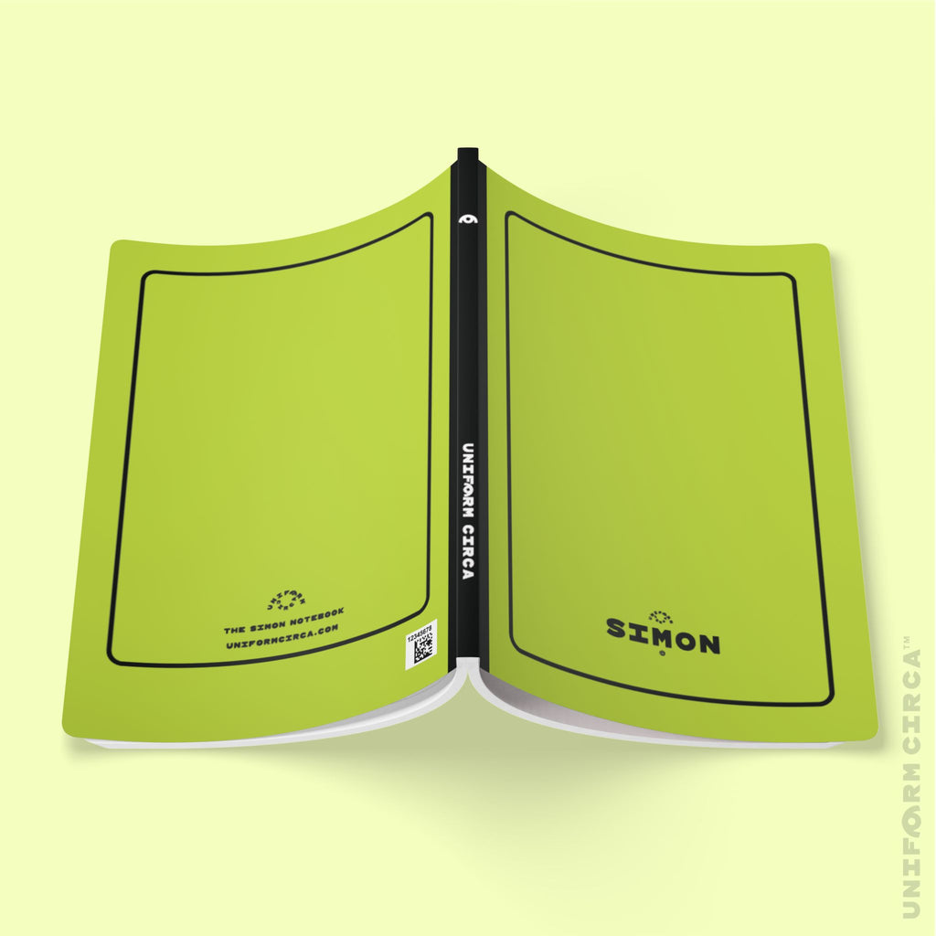 SIMON (SOFT COVER) NOTE & SKETCH JOURNAL | Acid Green/Black