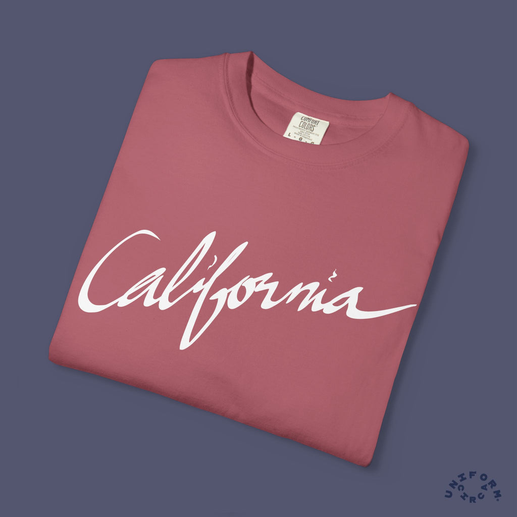 CALIFORNIA SCRIPT CREWNECK T-SHIRT | Printed