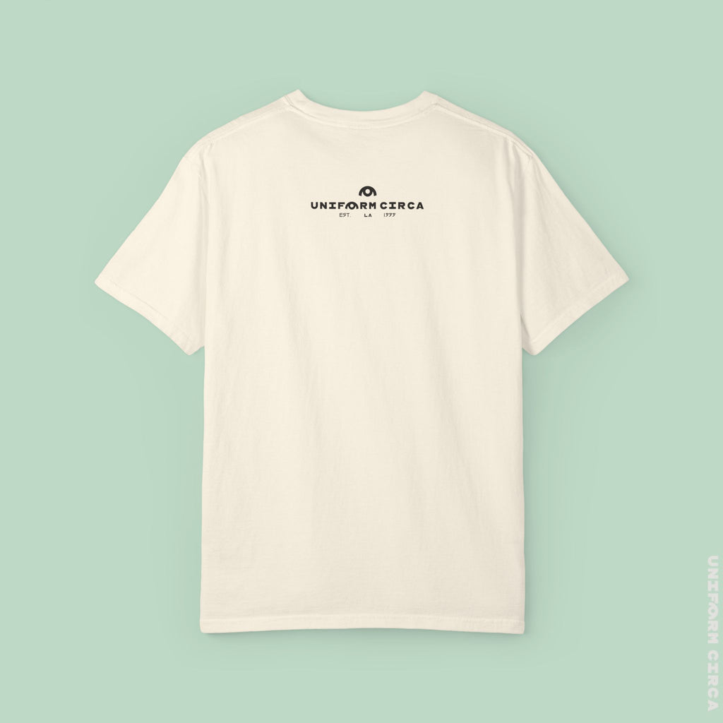 LONE PALM CREWNECK T-SHIRT | Printed Unisex Garment-Dyed Graphic Tee