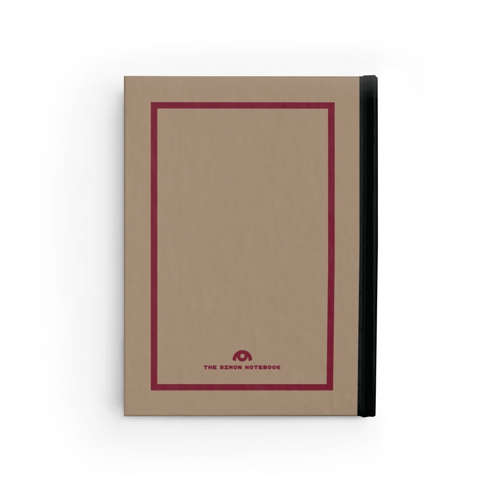 SIMON | JOURNAL & NOTEBOOK | Hardcover Blank Pages 5"x7" | Tan & Uniform Red