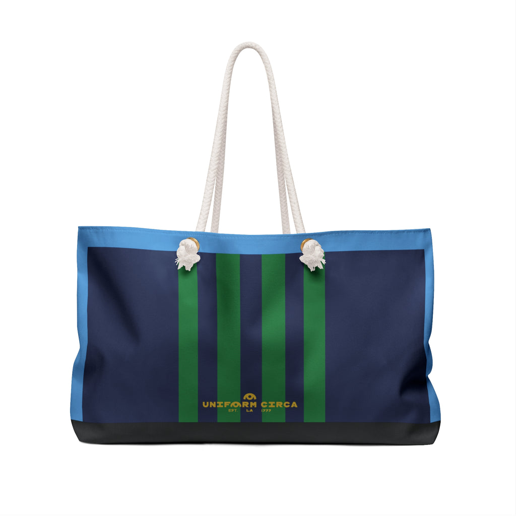 THE AC/S25 RACER MAX BAG | NAVY/DEEP KELLY GREEN | Weekender Bag - Stylish Travel Tote, Gym Bag, Beach Bag, Personalized Gift, Spacious Weekend Accessories
