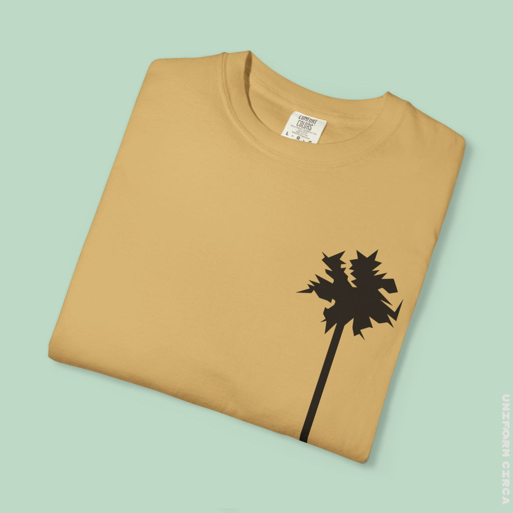 LONE PALM CREWNECK T-SHIRT | Printed Unisex Garment-Dyed Graphic Tee