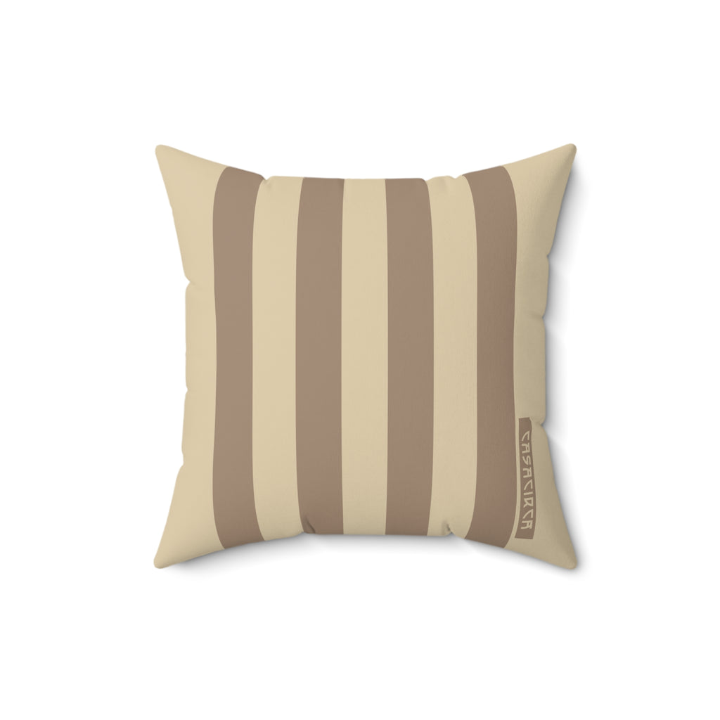 CASACIRCA | SIDECAR PILLOW | CREAM/MOCHA | Stylish Faux Suede Pillow - Home Decor, Cozy Living Room, Gift Idea, Nautical Theme, Interior Design Accents