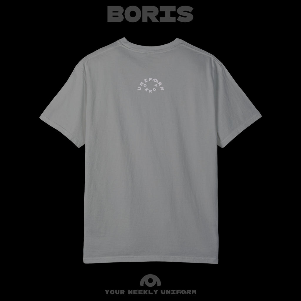 BORIS SATURDAY | CREWNECK T-SHIRT | PRINTED BLACK