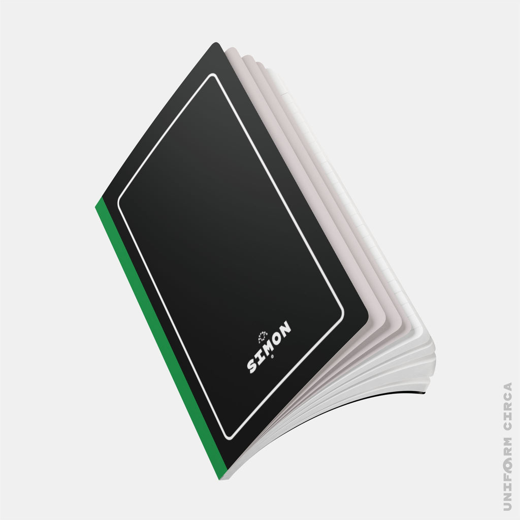 SIMON (SOFT COVER) NOTE & SKETCH JOURNAL | Black/White/Putting Green