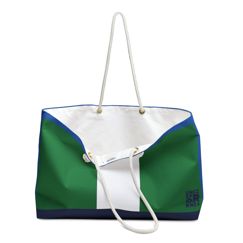 THE MAX BAG | Vibrant Green & Blue Weekender Bag - Stylish Travel Tote, Gym Bag, Beach Bag, Personalized Gift, Spacious Weekend Accessories