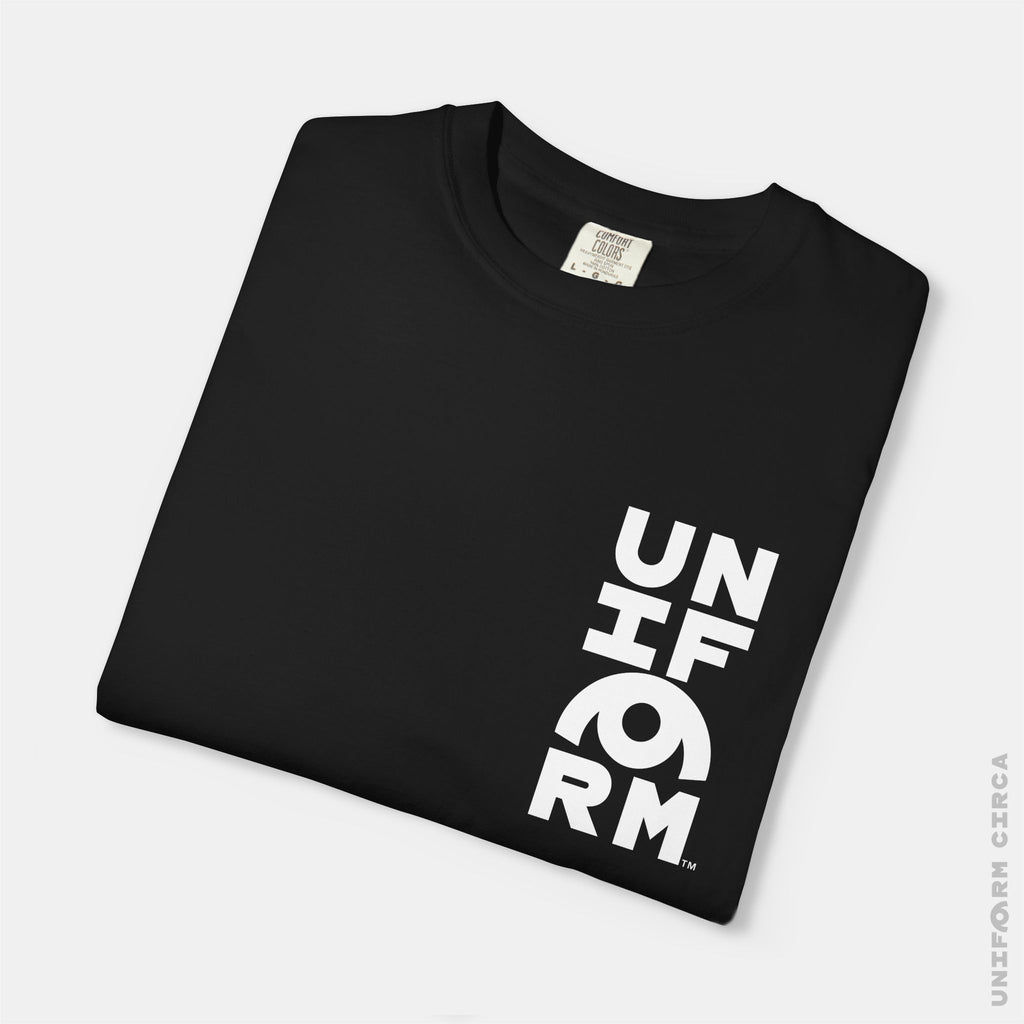 UNIFORM HALF STACK | Crewneck T-Shirt | Printed White | Bold Minimalist Print
