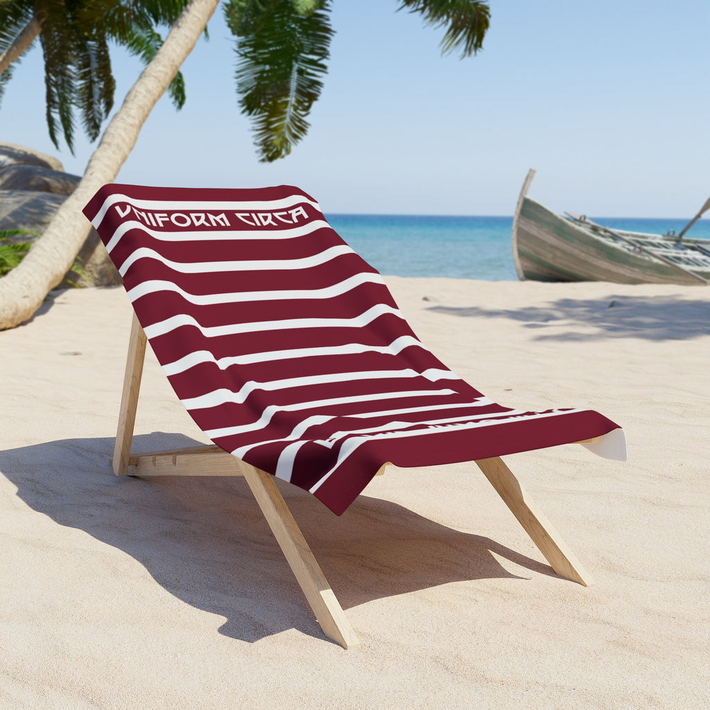 BEACHCOMBER | BURGUNDY | Sunny Vibes Beach Towel - Perfect for Summer Fun and Relaxation