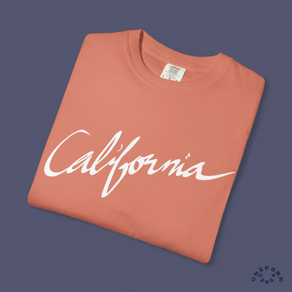 CALIFORNIA SCRIPT CREWNECK T-SHIRT | Printed