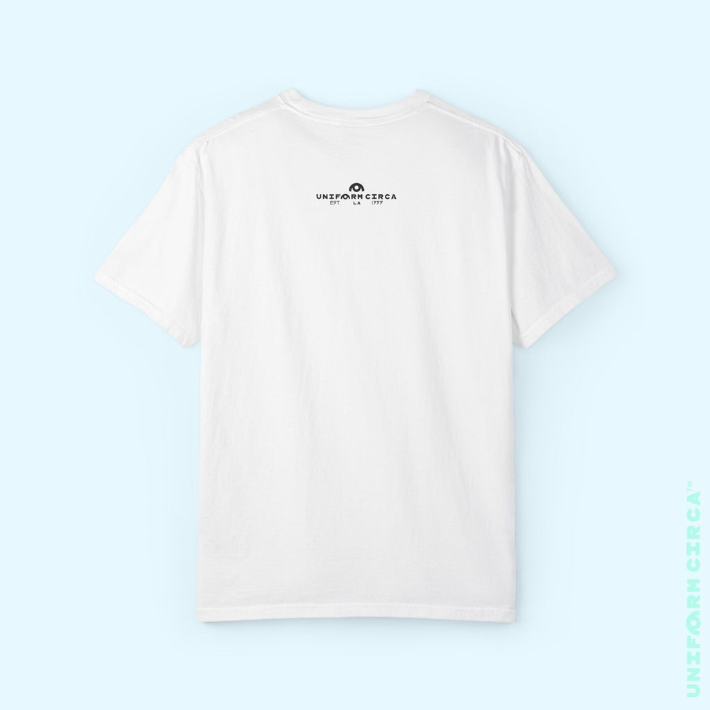 TRI-WAVE BLUES | Crewneck T-Shirt | Printed Unisex Garment-Dyed Graphic Tee