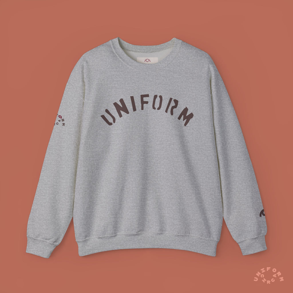 ARC UNIFORM CREWNECK SWEATSHIRT | PRINTED MOCHA