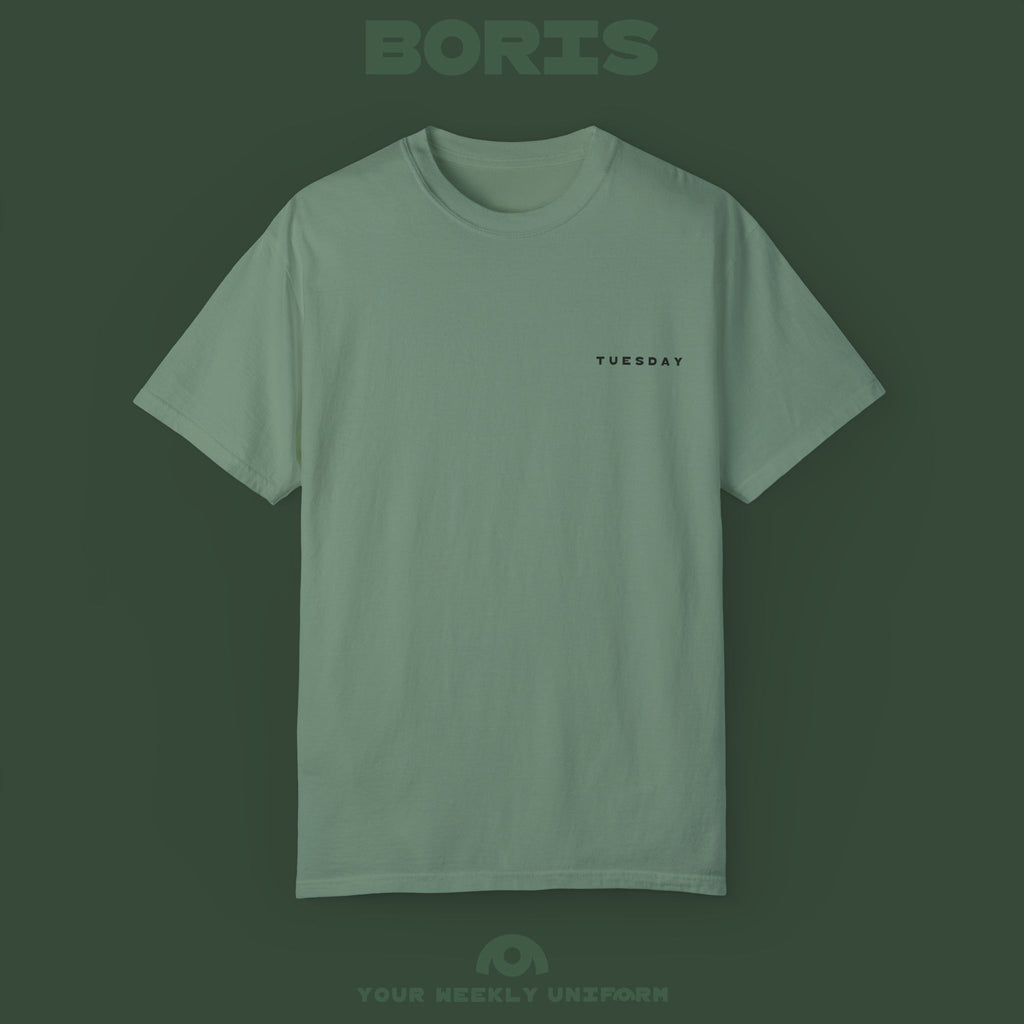 BORIS TUESDAY | CREWNECK T-SHIRT | PRINTED BLACK