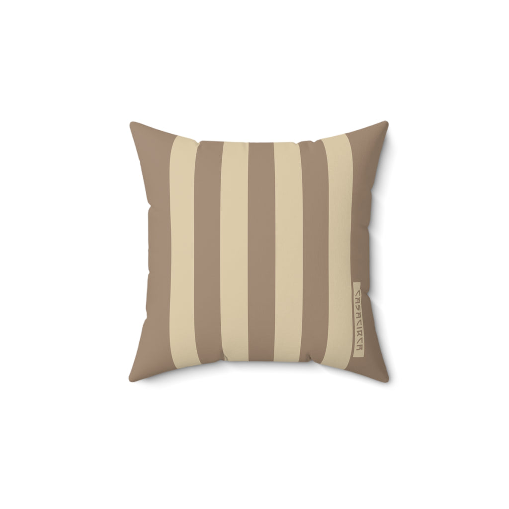 CASACIRCA | SIDECAR PILLOW | CREAM/MOCHA | Stylish Faux Suede Pillow - Home Decor, Cozy Living Room, Gift Idea, Nautical Theme, Interior Design Accents