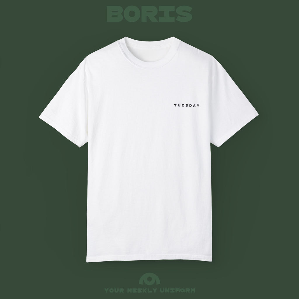BORIS TUESDAY | CREWNECK T-SHIRT | PRINTED BLACK