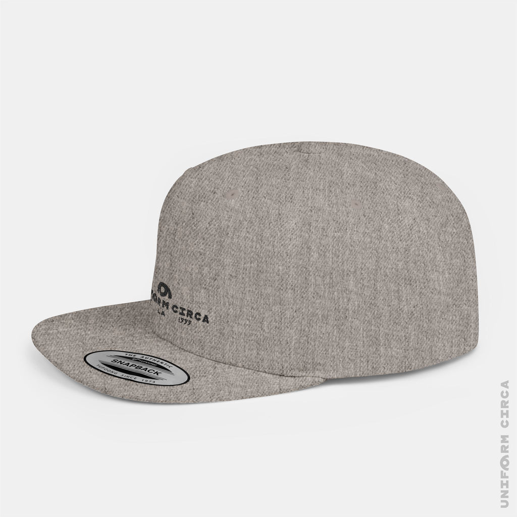 WORDMARK | Embroidered BLACK | Flat Bill Snapback Hat, Trendy Cap for Casual Wear, Streetwear Accessory, Perfect Gift for Friends and Family