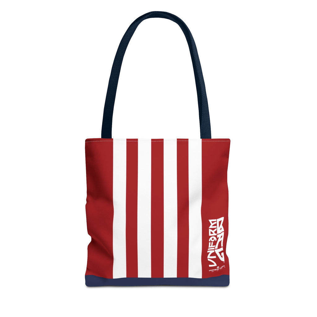 RACER JR. BAG | NAVY/WHITE/RED | Stylish Minimalist Tote Bag, Eco-Friendly Shopping Bag, Chic Carryall, Reusable Tote, Fashionable Beach Bag, Trendy Everyday Essentials