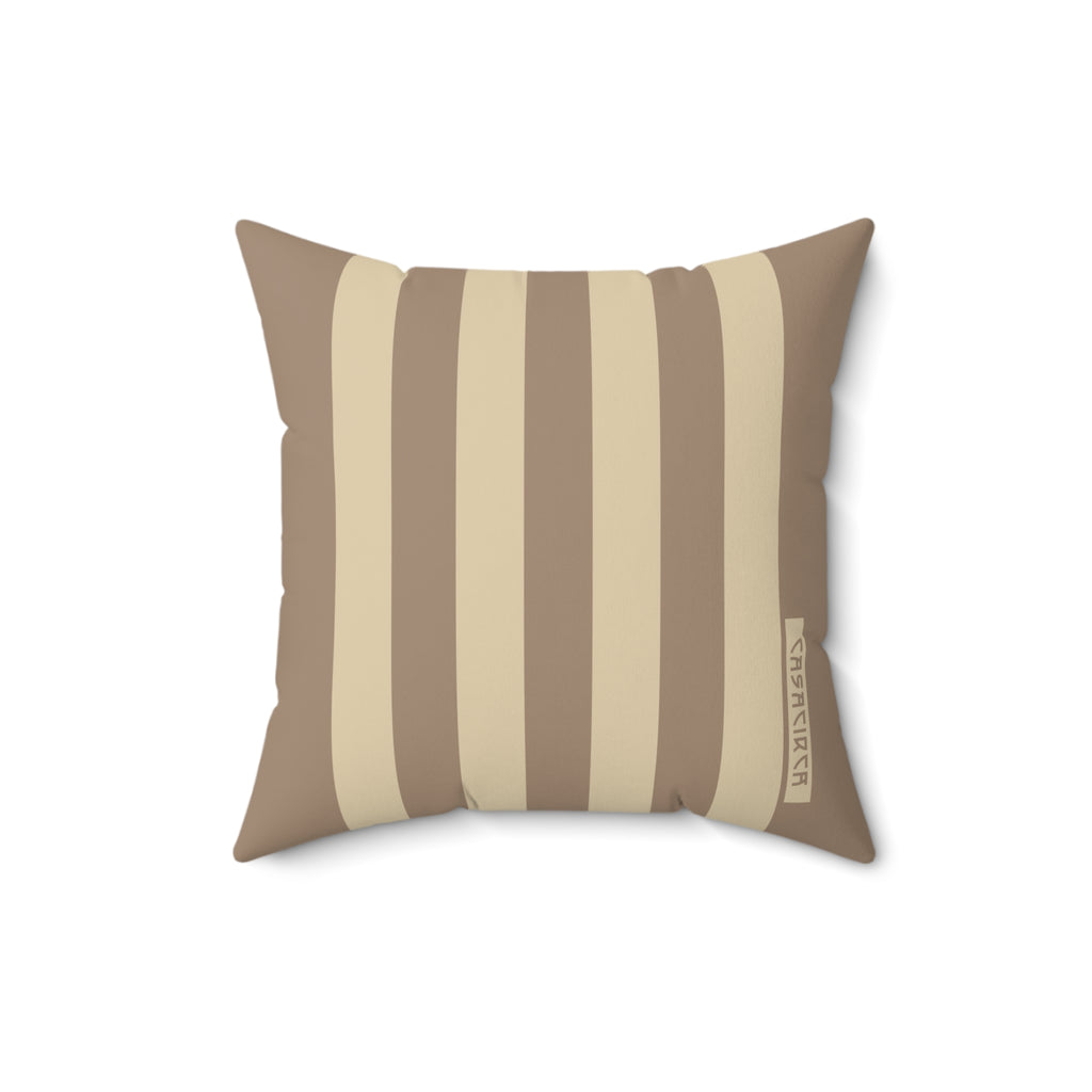 CASACIRCA | SIDECAR PILLOW | CREAM/MOCHA | Stylish Faux Suede Pillow - Home Decor, Cozy Living Room, Gift Idea, Nautical Theme, Interior Design Accents