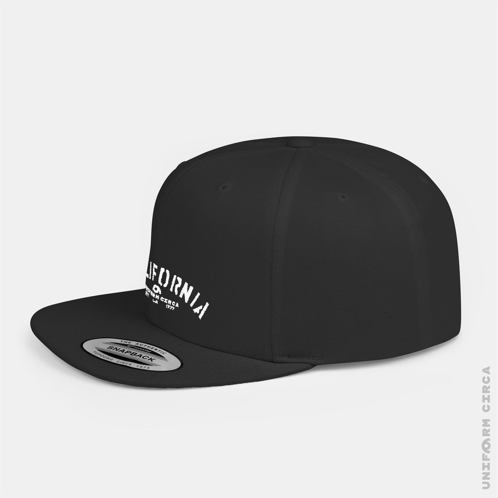 California | Flat Bill Snapback Hat, Trendy Cap for Casual Wear, Streetwear Accessory, Perfect Gift for Friends and Family