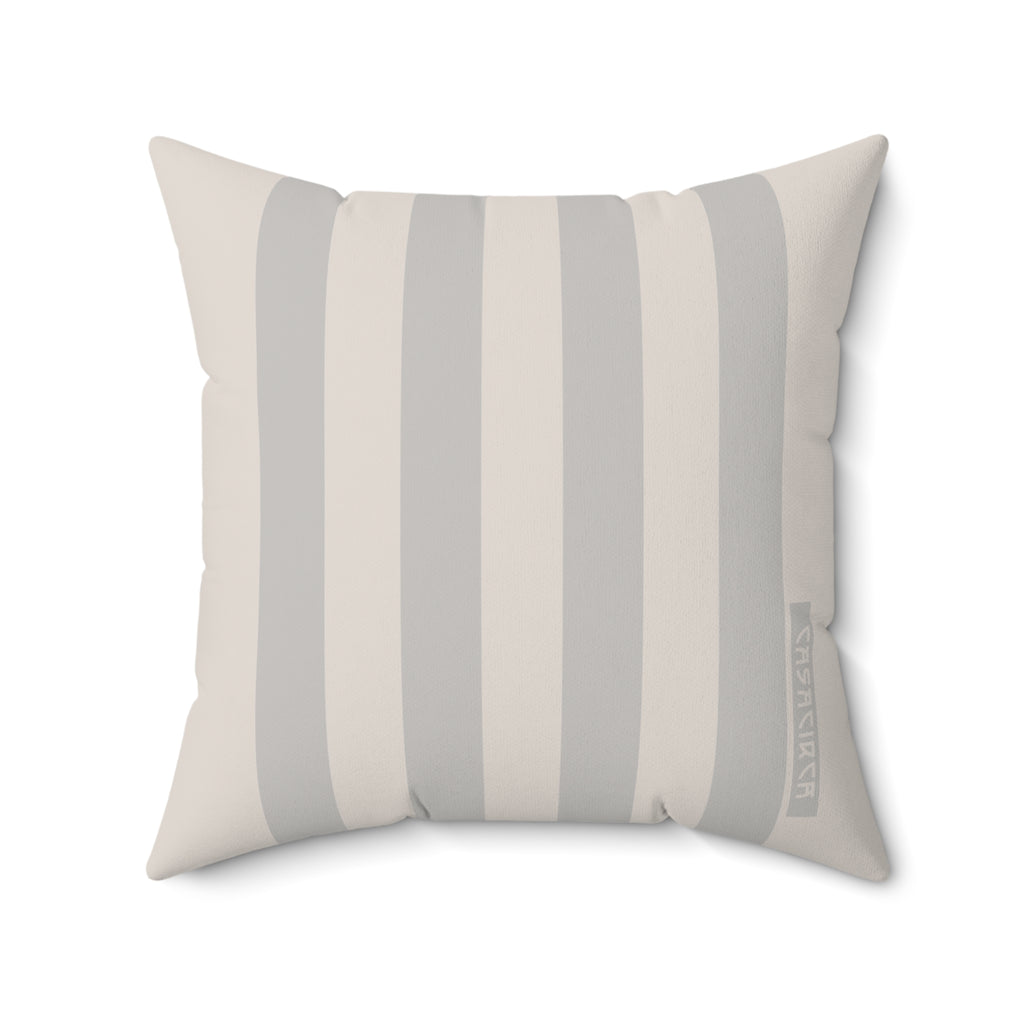 CASACIRCA | RACING STRIPES PILLOW | SILVER/GHOST SILVER | Stylish Faux Suede Pillow - Red and Navy Stripes, Home Decor, Cozy Living Room, Gift Idea, Nautical Theme, Interior Design Accents