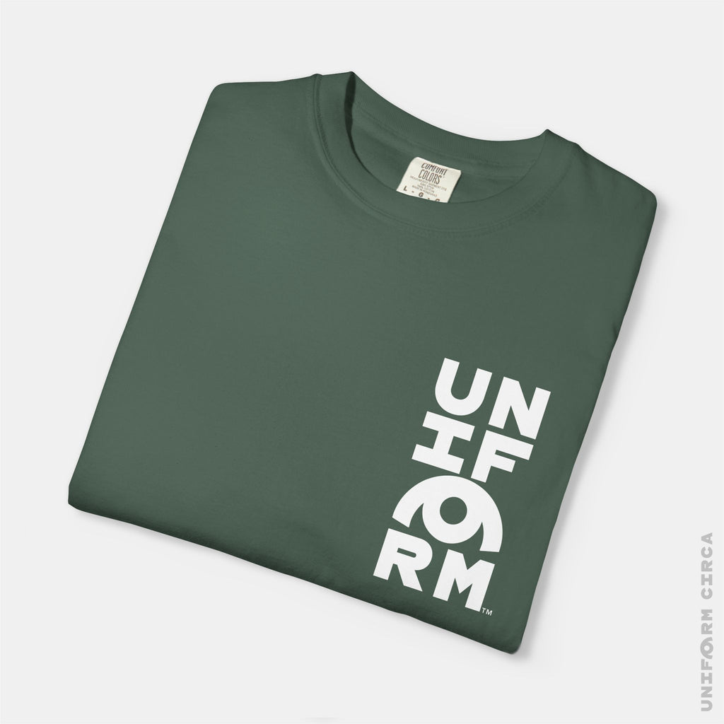UNIFORM HALF STACK | Crewneck T-Shirt | Printed White | Bold Minimalist Print