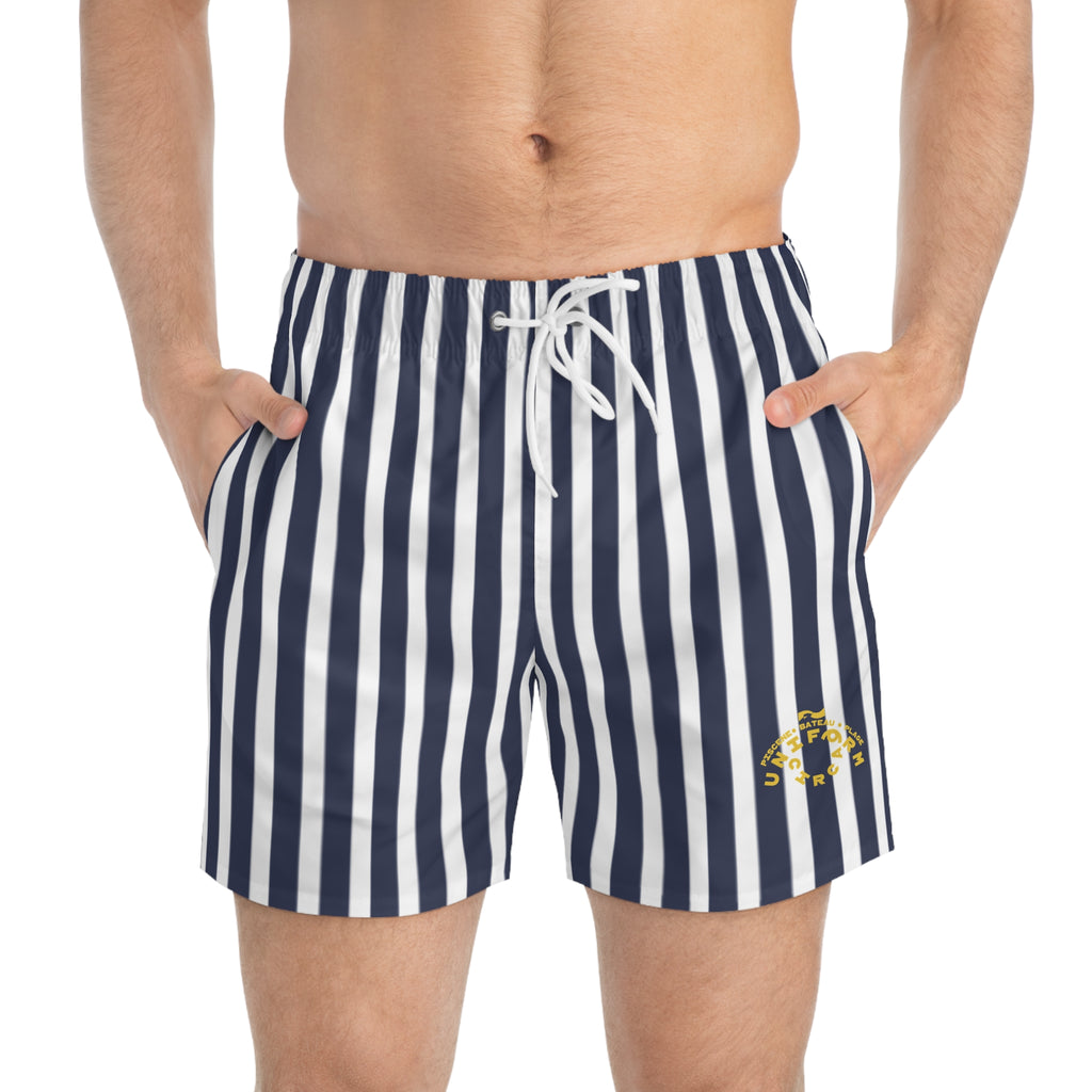 THE CLASSIC |  Navy/White SWIM TRUNKS | Printed