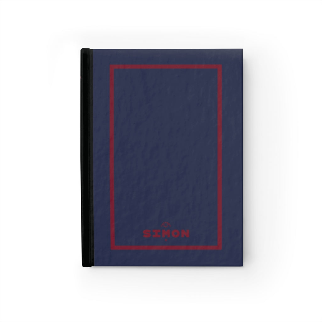 SIMON | JOURNAL & NOTEBOOK | Hardcover Blank Pages 5"x7" | GR Navy & Uniform Red