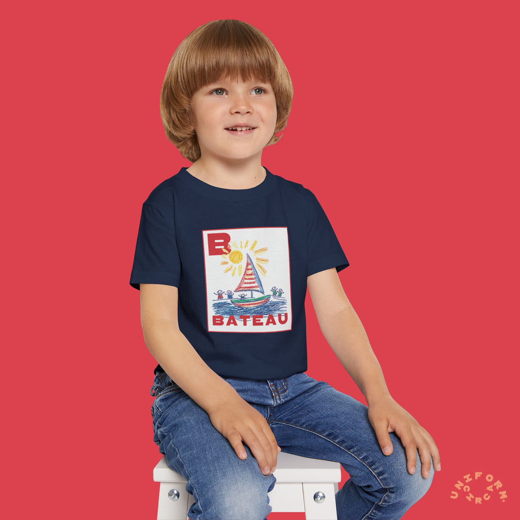Bateau/Boat Design Toddler T-Shirt - Perfect for Playful Days
