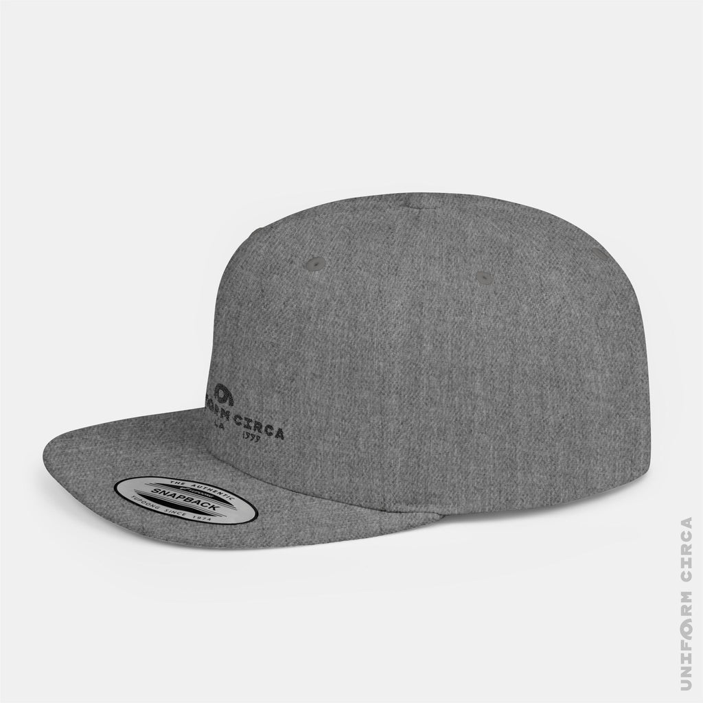 WORDMARK | Embroidered BLACK | Flat Bill Snapback Hat, Trendy Cap for Casual Wear, Streetwear Accessory, Perfect Gift for Friends and Family