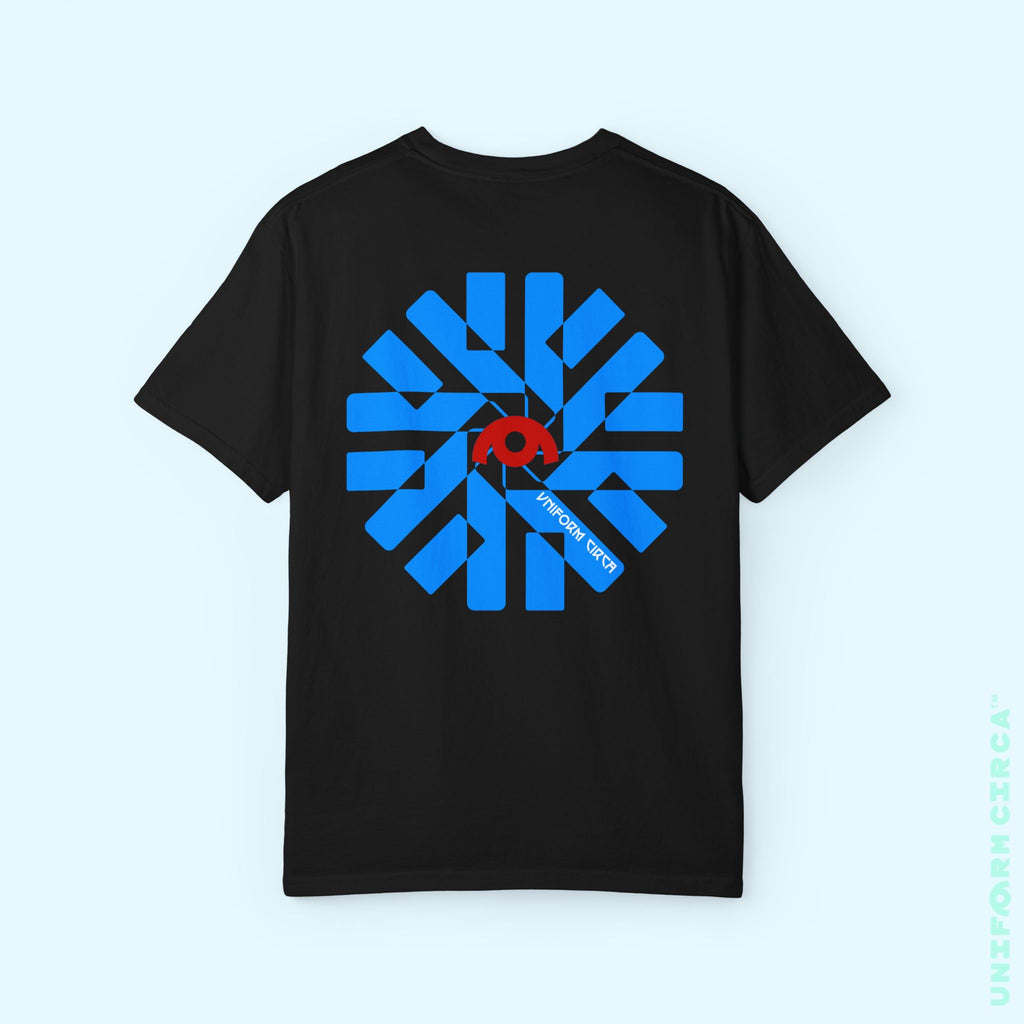 UC NASA BURST | Printed BLUE/RED | Unisex Garment-Dyed T-Shirt