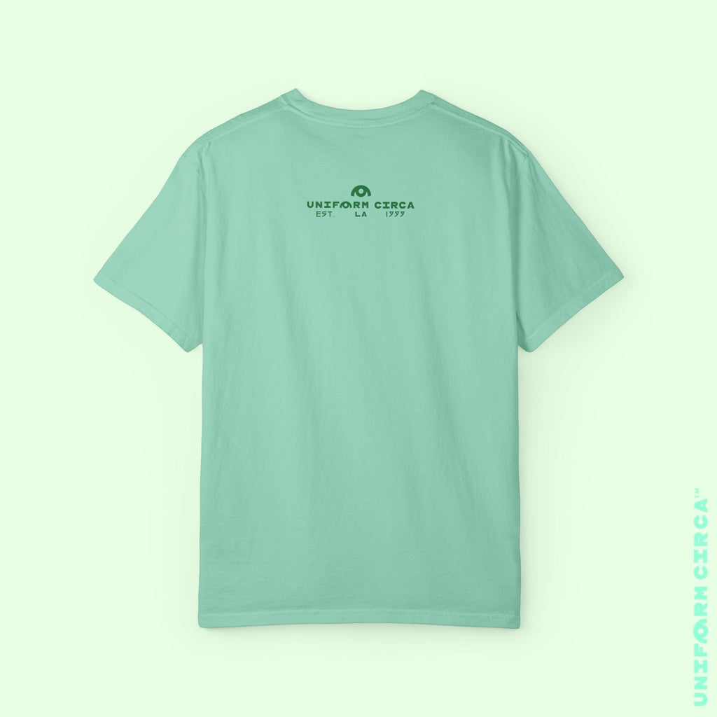TRI-WAVE GREENS | Crewneck T-Shirt | Printed Unisex Garment-Dyed Graphic Tee