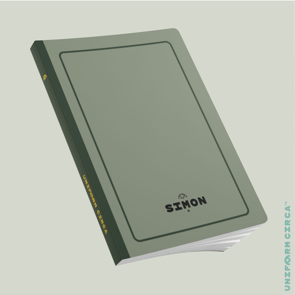 SIMON (SOFT COVER) NOTE & SKETCH JOURNAL | Dark Mint/Rolling Green