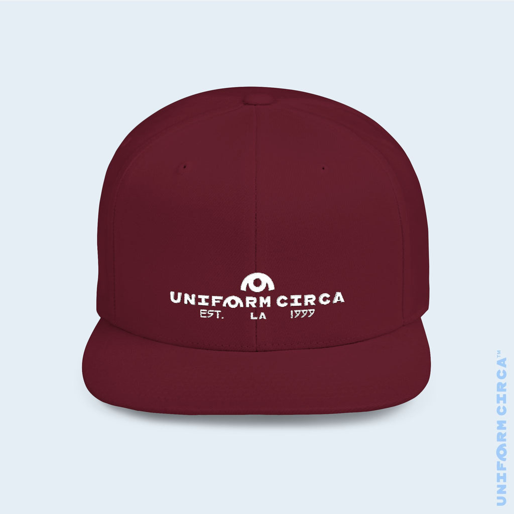 WORDMARK LOGO | Embroidered White | Flat Bill Snapback